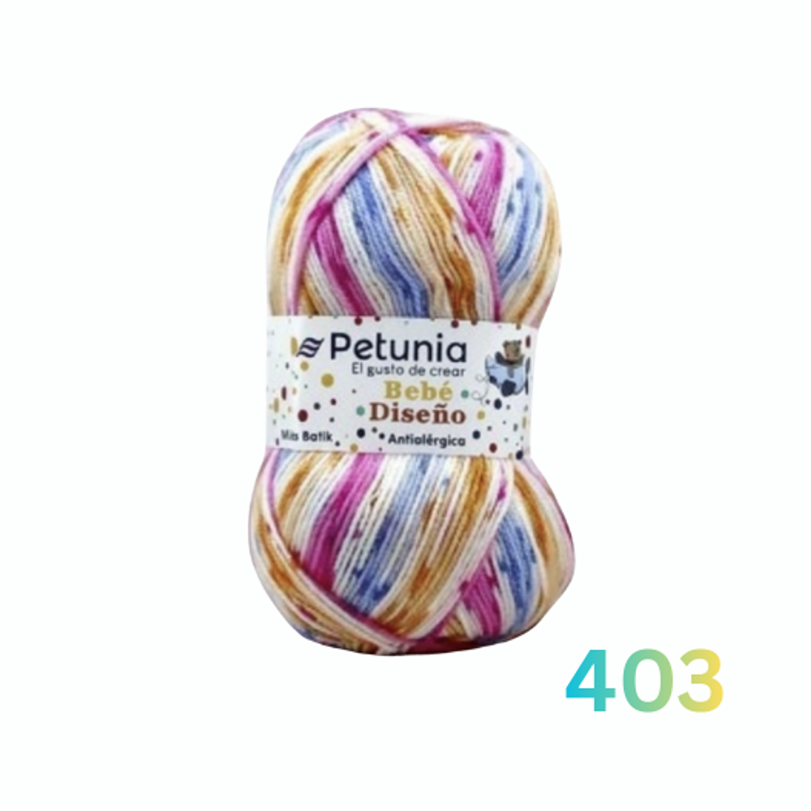 Hilado Petunia Bebé Diseño - 100% Acrílico Antialérgico 100g 3