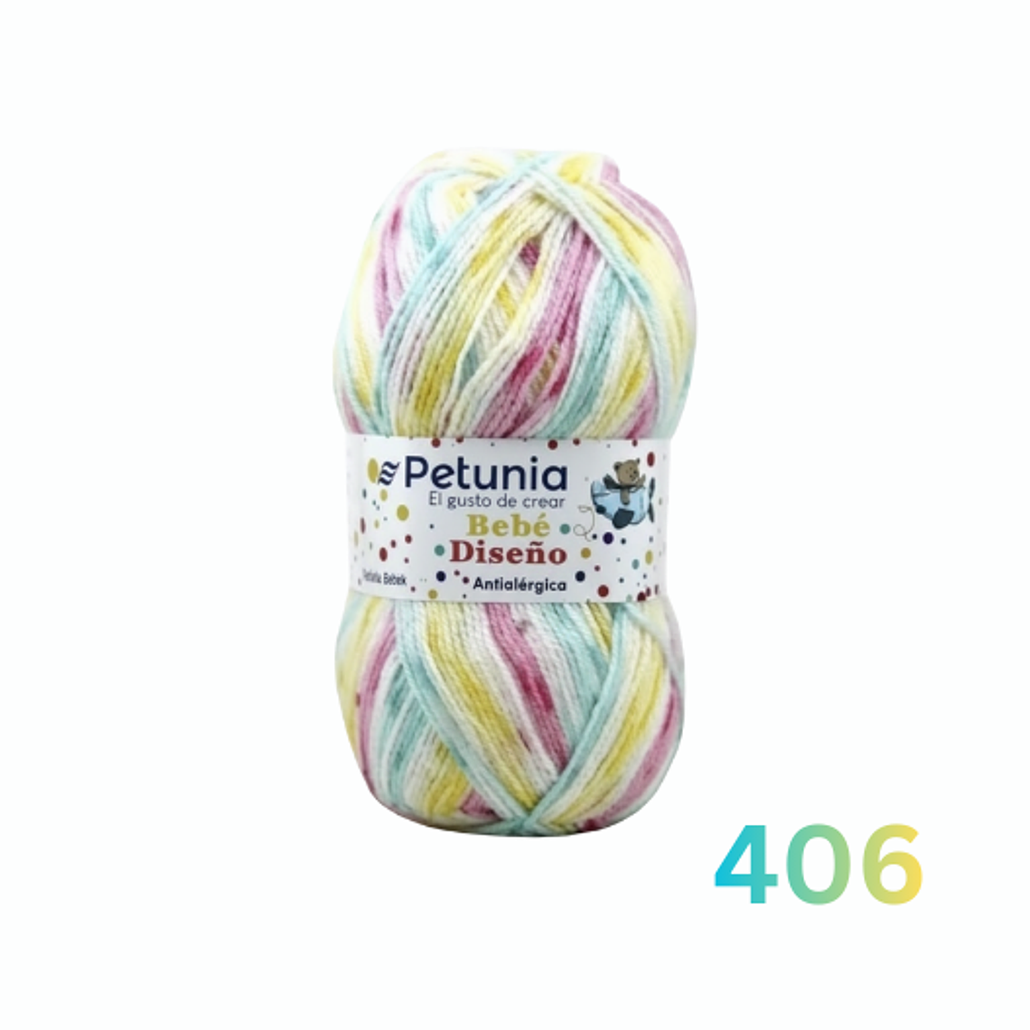Hilado Petunia Bebé Diseño - 100% Acrílico Antialérgico 100g 4