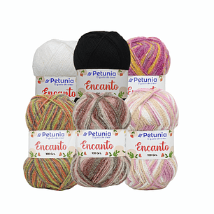 Hilado Petunia Encanto - 50% Poliéster / 50% Acrílico 100g