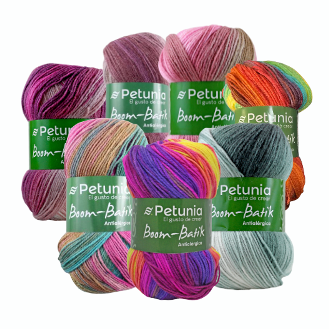 Lana Boom Batik Petunia 100g - Efecto Multicolor 1