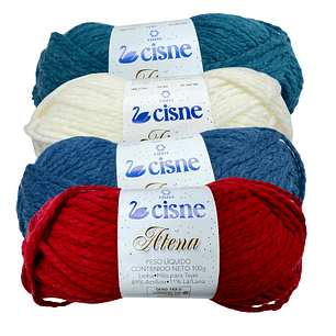 Hilado Cisne Atena - Mezcla 89% Acrílico / 11% Lana 100g