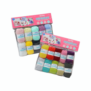Kit miniature de Cisne: set de 10 ovillitos en colores surtidos