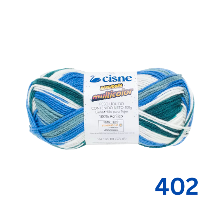 Hilado Cisne Rendidora Multicolor - 100% Acrílico (100g) 8