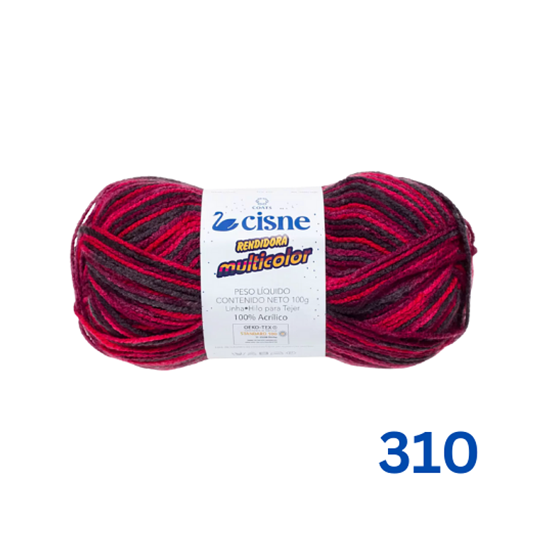 Hilado Cisne Rendidora Multicolor - 100% Acrílico (100g) 6