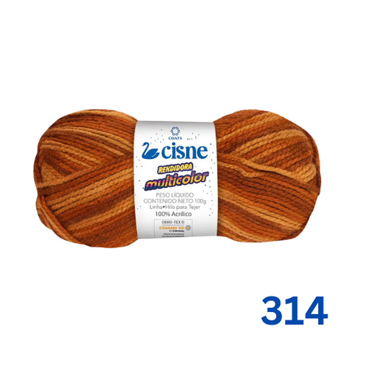 Hilado Cisne Rendidora Multicolor - 100% Acrílico (100g) 7