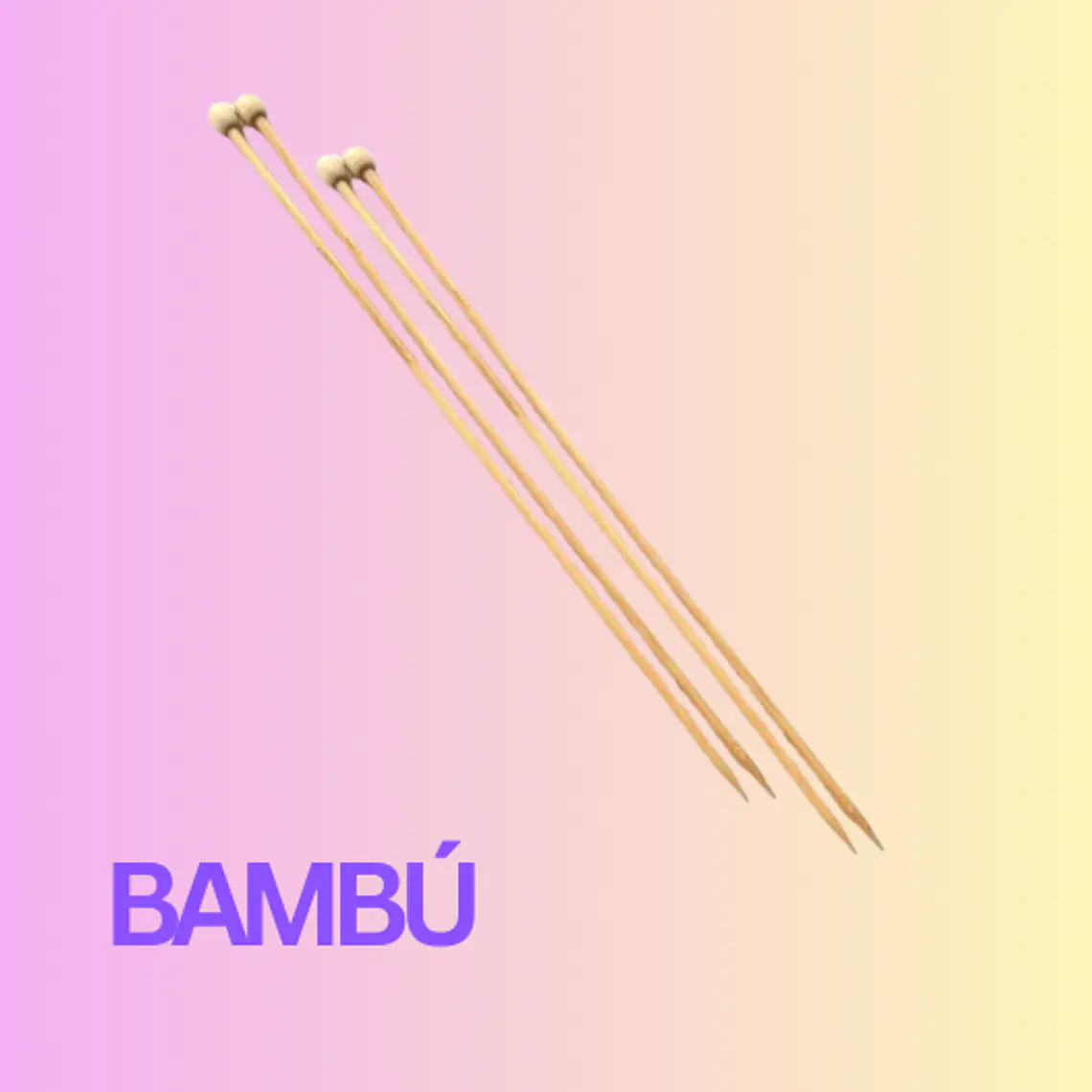 Palillos de Tejer de Bambú 1