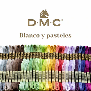 Hilo DMC Mouliné Spécial 25 - Blanco y Pasteles