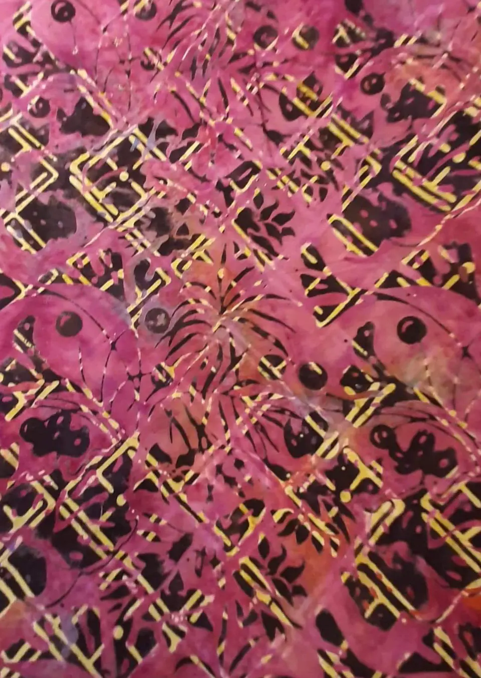 Tela 100% Algodón Batik Cuadros 1