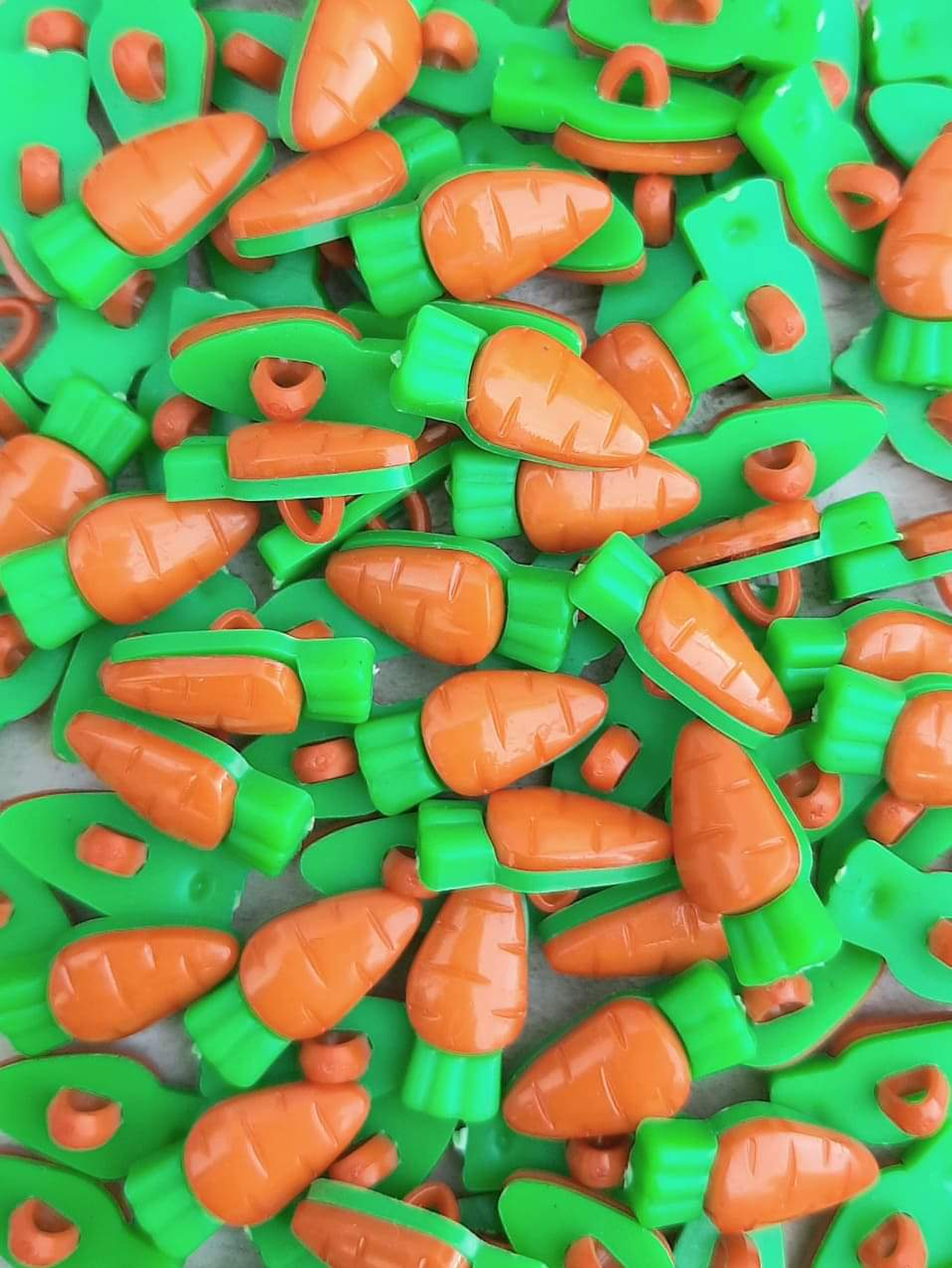 Set 6 botones zanahoria 1