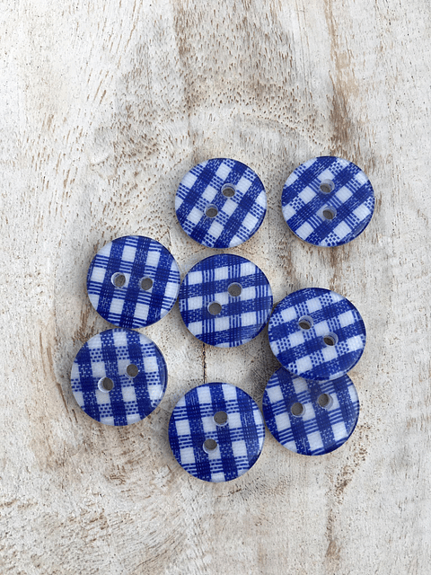 Set 6 Botones cuadrillé