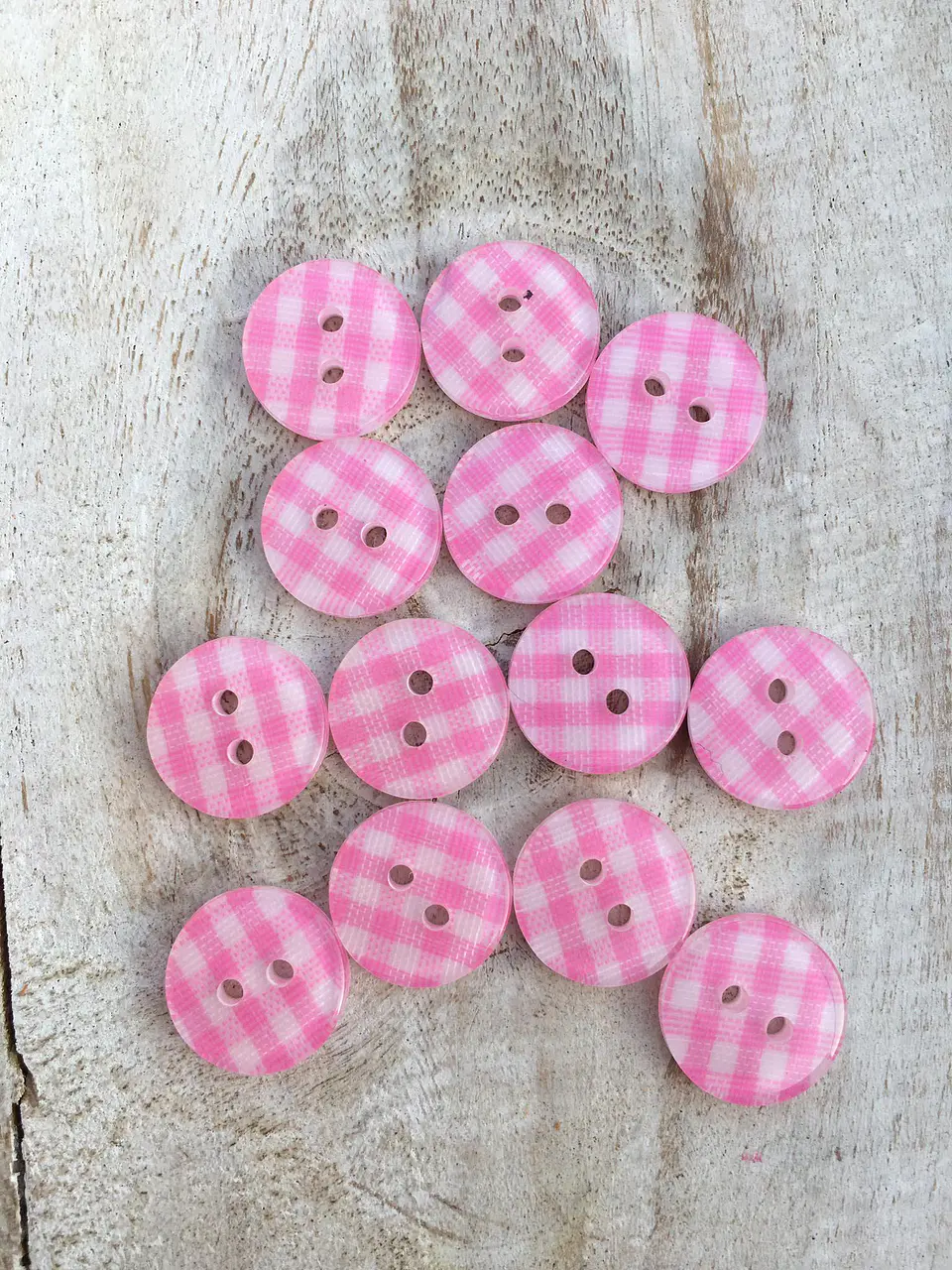 Set 6 Botones cuadrillé 5