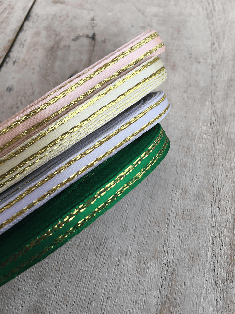 Pieza Cinta Satín Lúrex 7mm 10mts