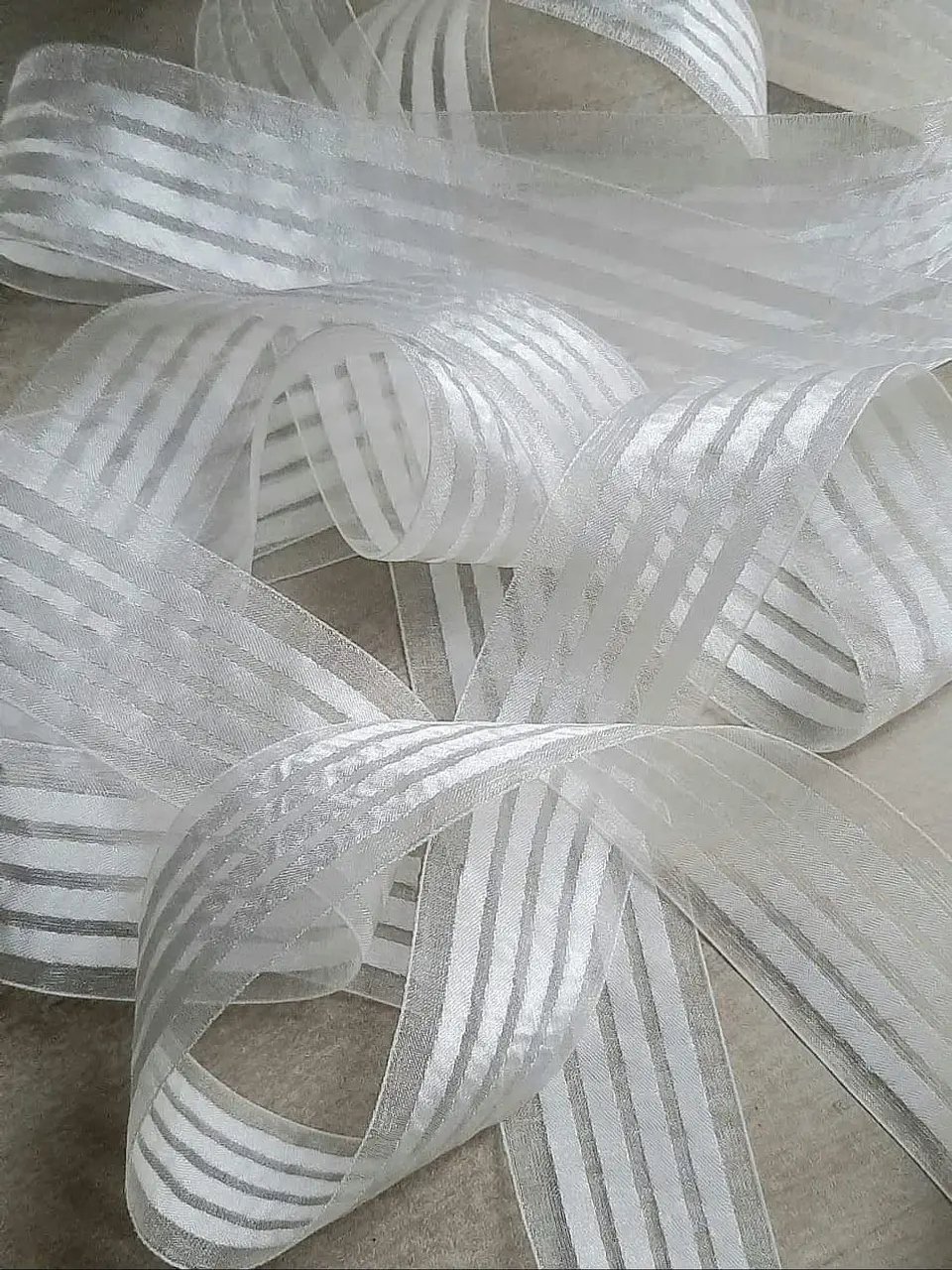 Rollo Cinta organza rayas 30mm 1
