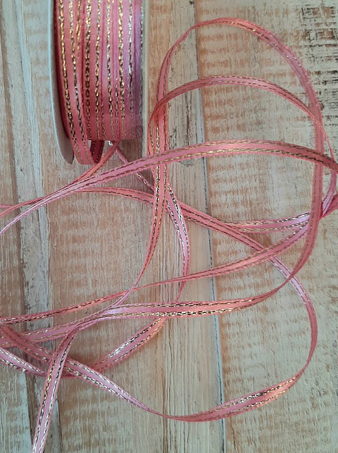 Rollo Cinta satín lúrex 3mm