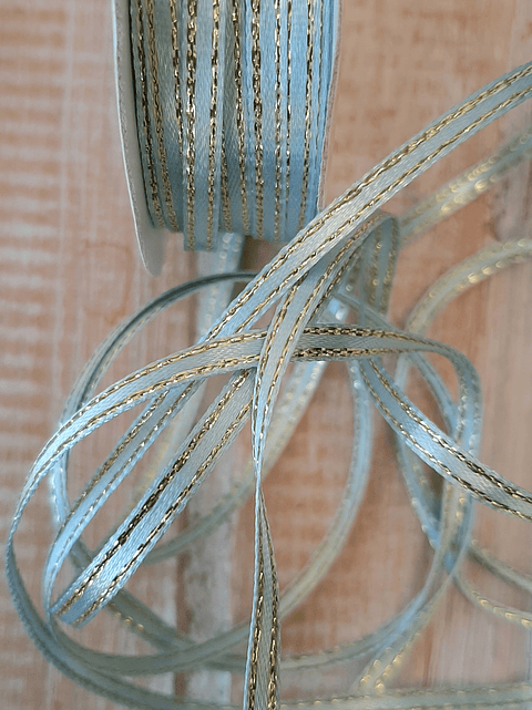 Rollo Cinta satín lúrex 3mm