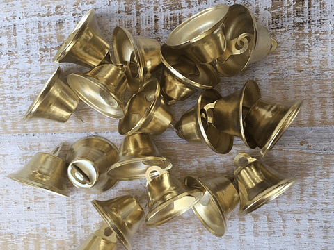 Set 10 Campanas Doradas