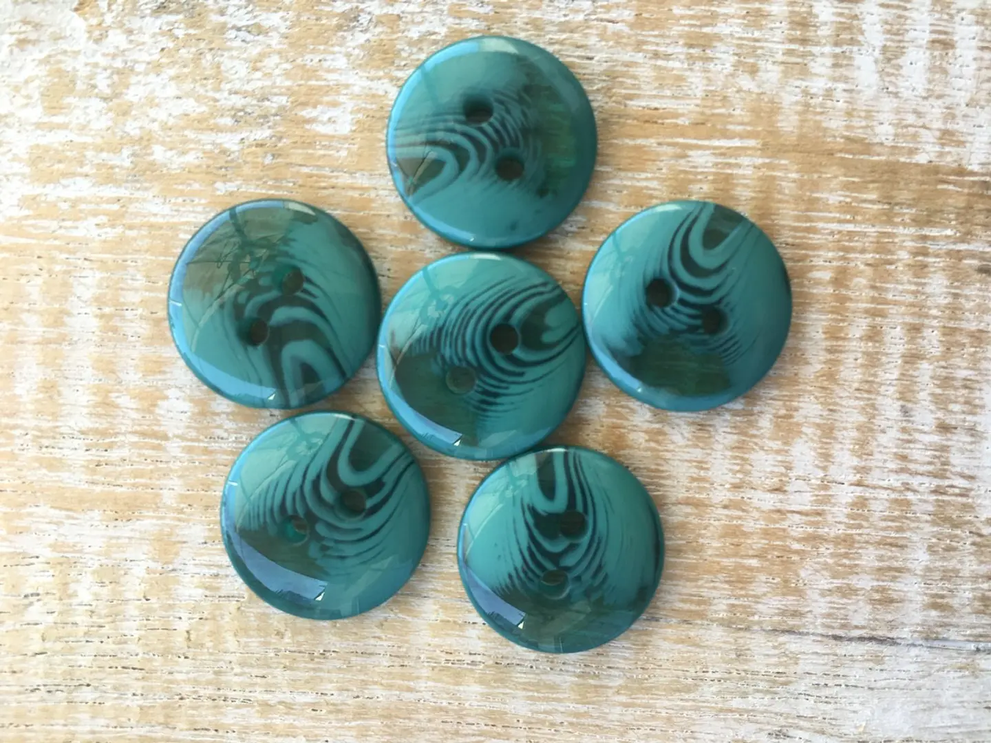 Set 6 botones marmoleados 15mm 2