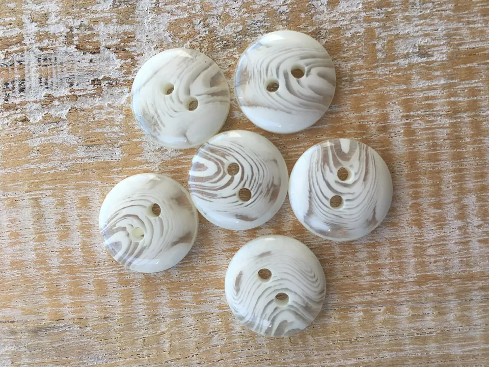 Set 6 botones marmoleados 15mm 7