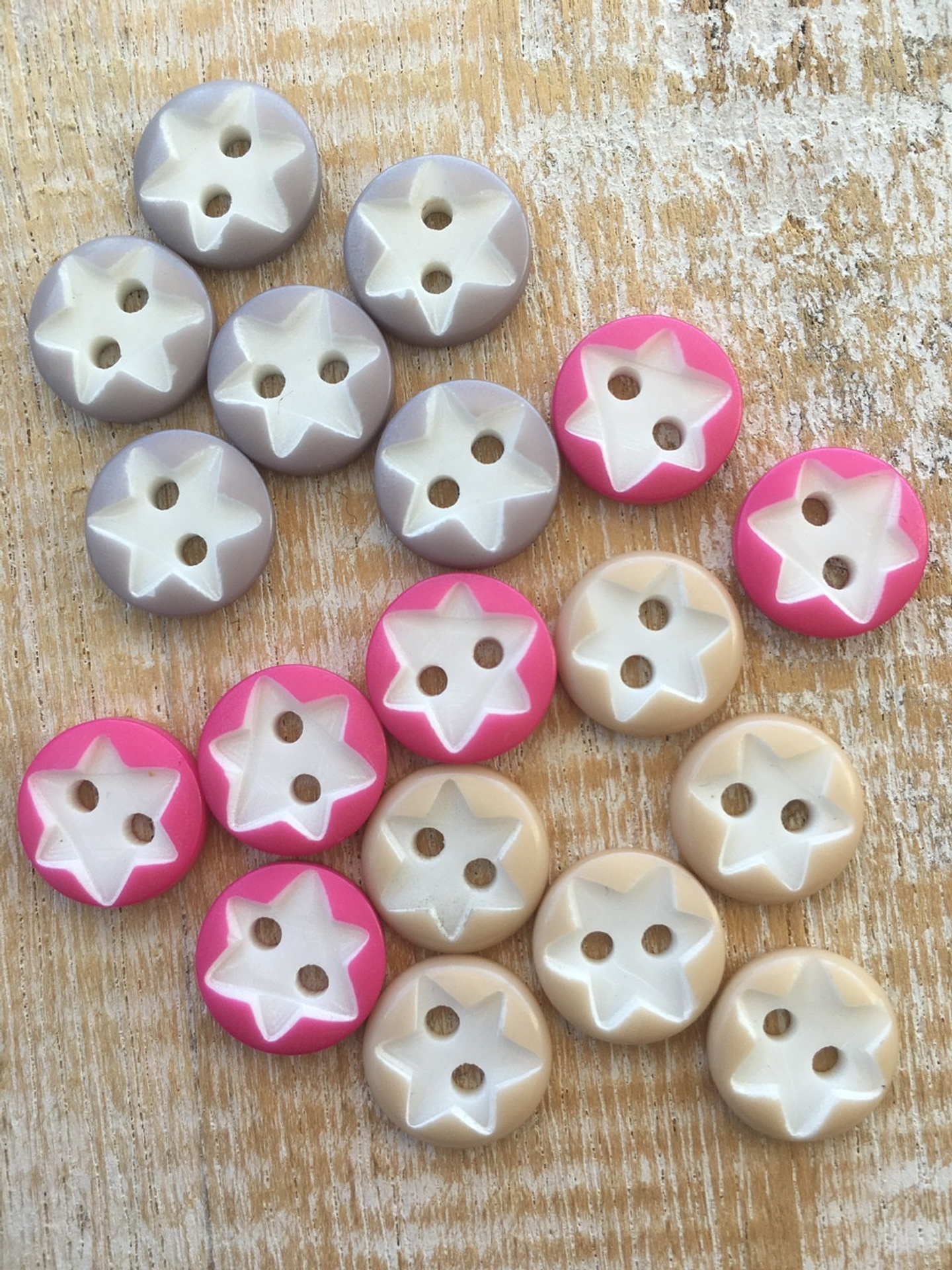 Set botones estrella color 1