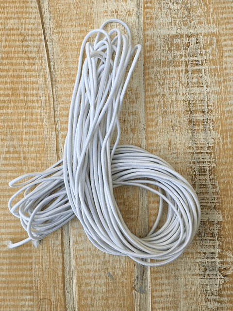 Elástico Redondo Blanco 5mts