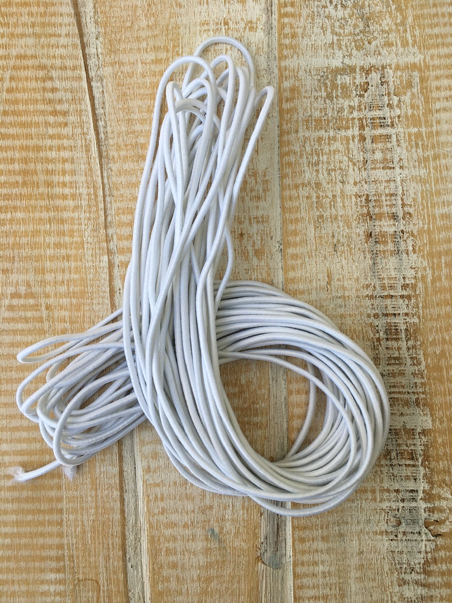 Elástico Redondo Blanco 5mts 1