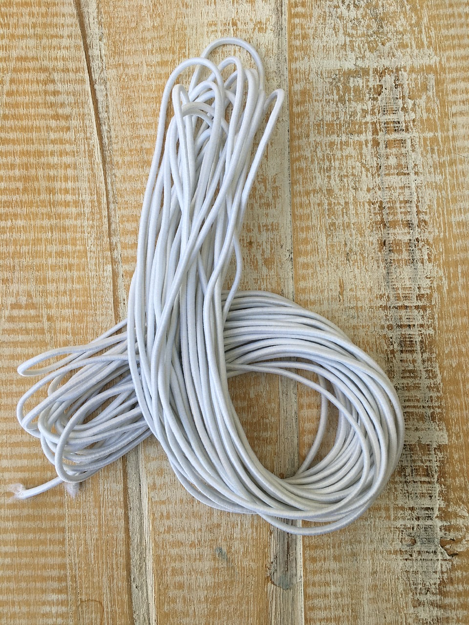 Elástico Redondo Blanco 5mts 1