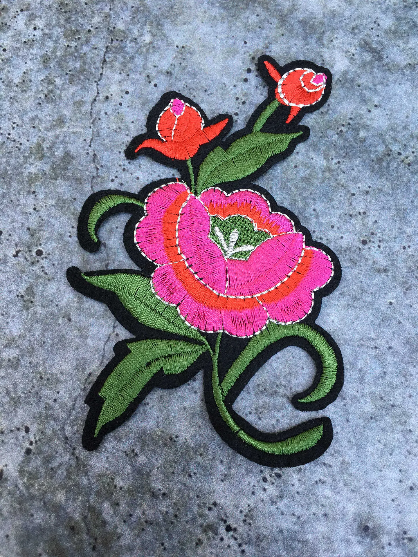 Parche Flor fucsia 1