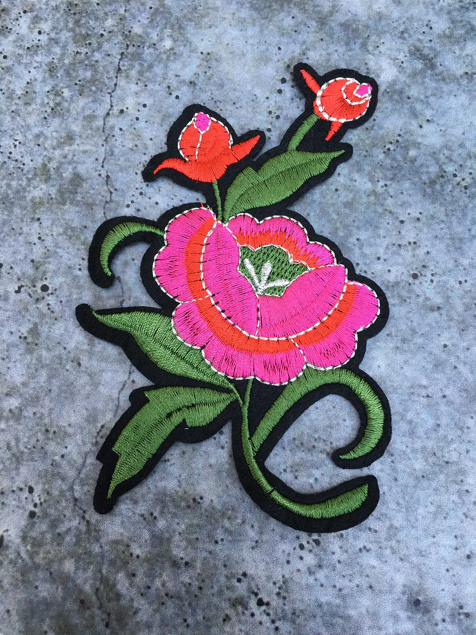 Parche Flor fucsia 1