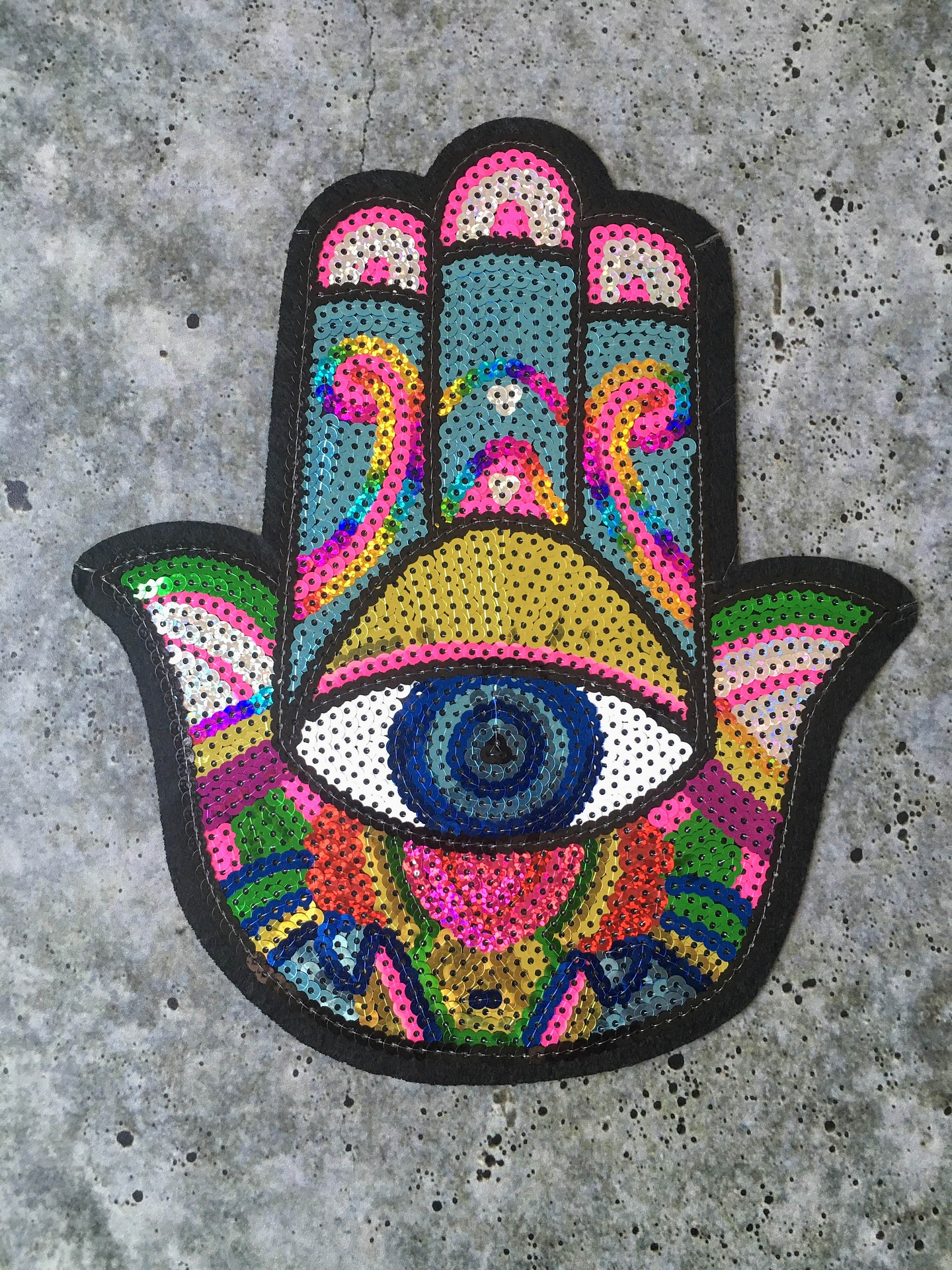 Parche Hamsa Vitral XL 1