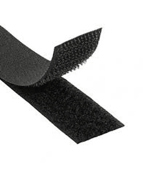 Velcro 25mm Negro 2mts