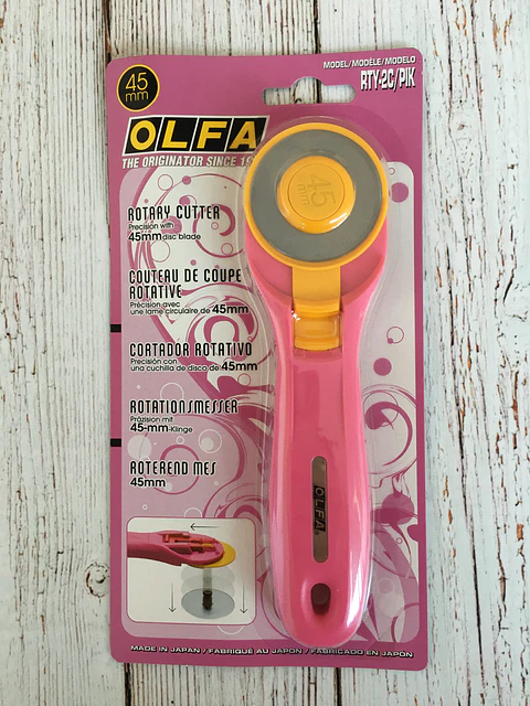 Cuchillo Rotativo 45mm Rosado