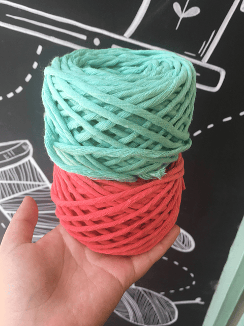 Ovillo algodón peinado mezcla 3mm colores 100gr