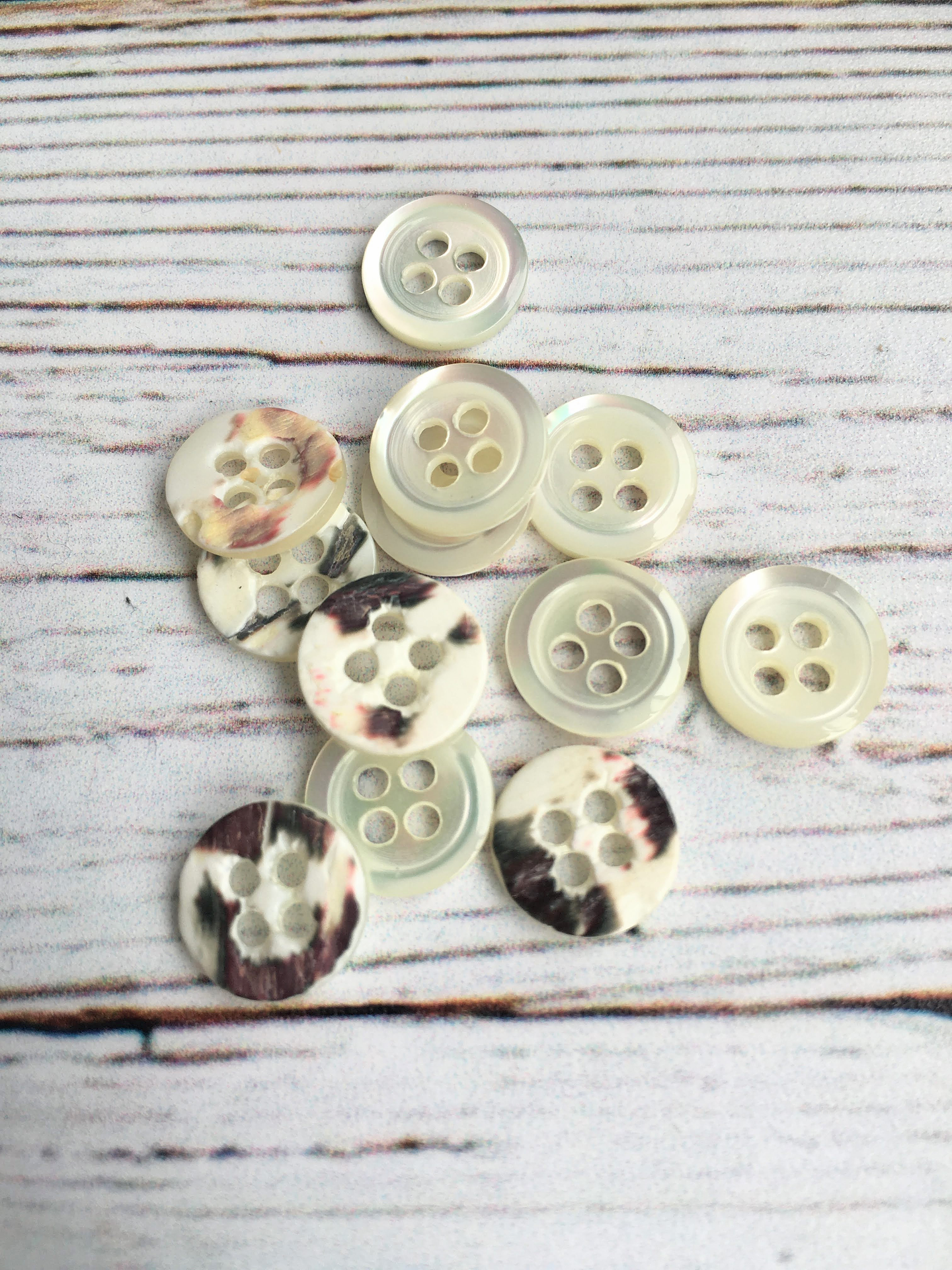 Set 6 Botones 11mm Conchaperla 1