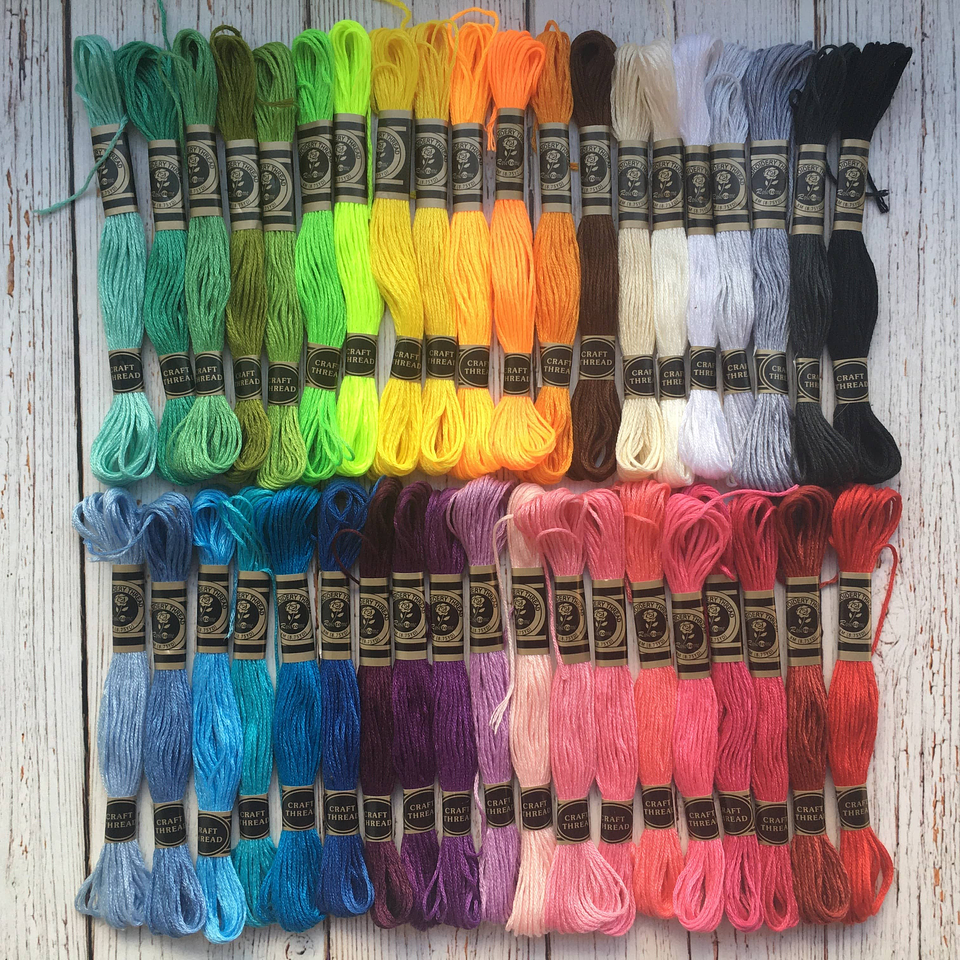Set 40 hilos de bordar 1