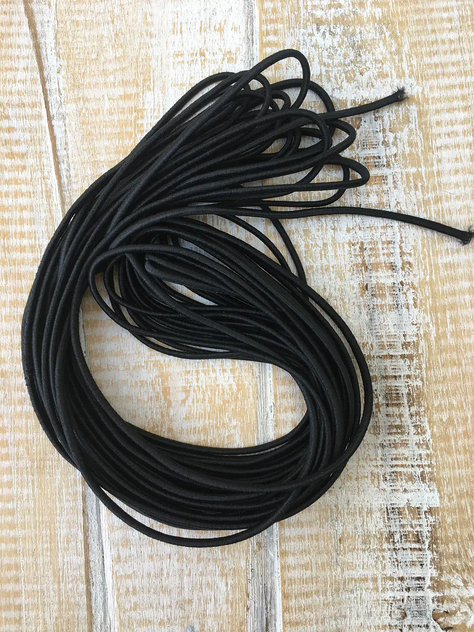 Elástico Redondo Negro 5mts 1