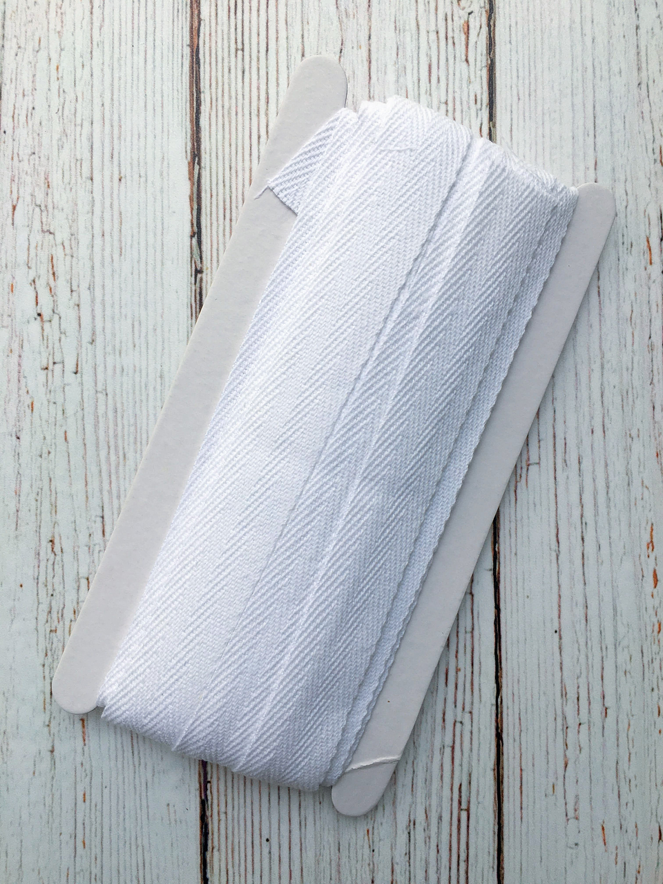 Cinta espiga algodón blanca 1