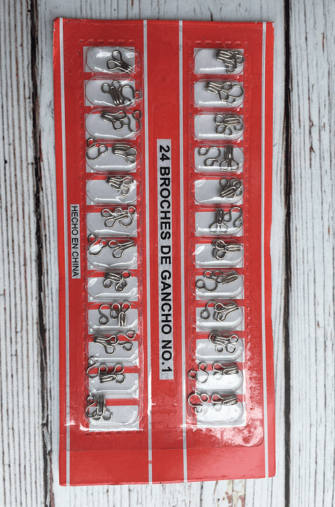 Broches gancho macho hembra plateado