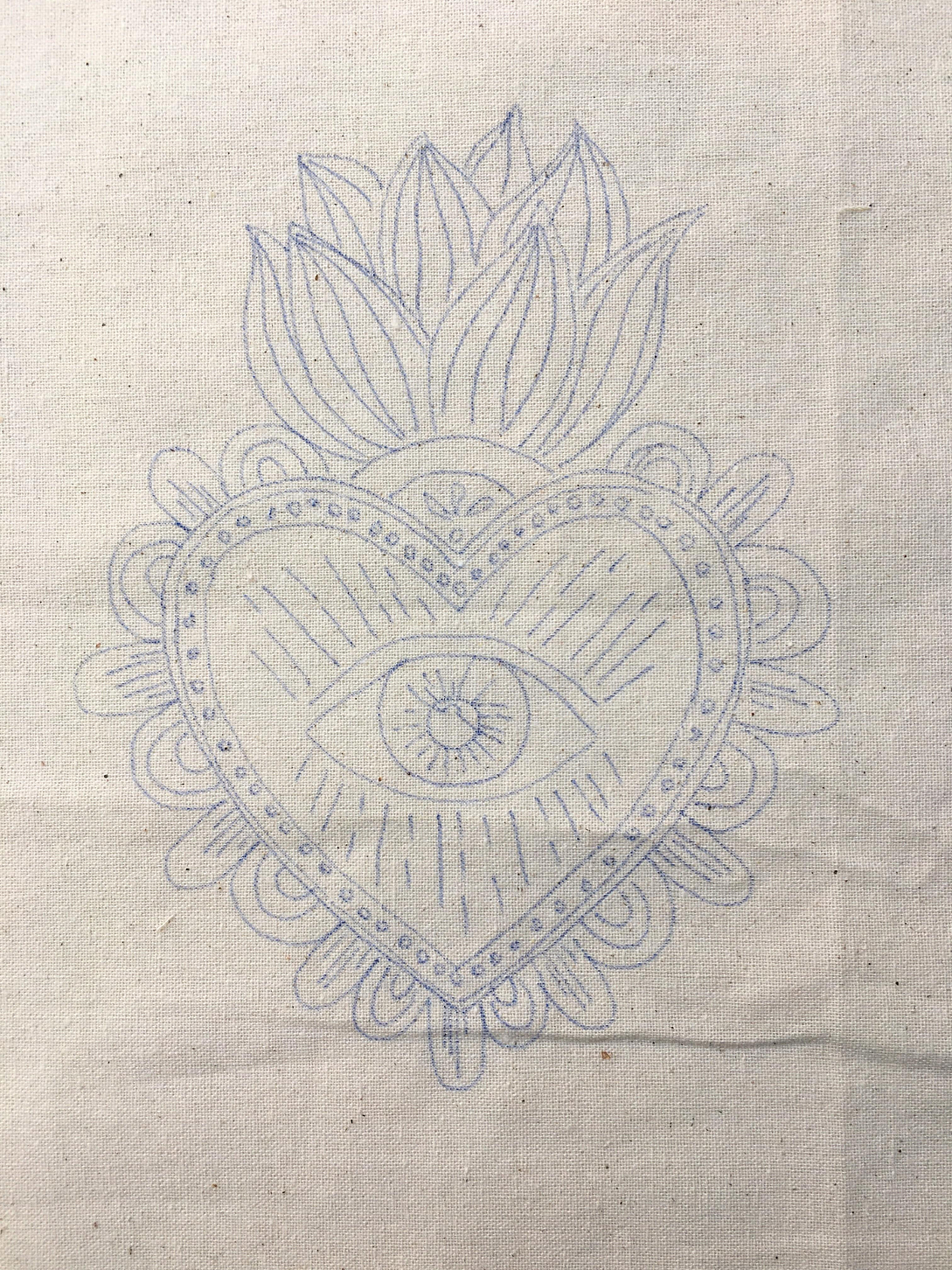 Dibujo en tela Detente 1