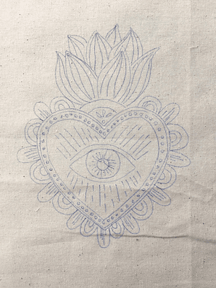 Dibujo en tela Detente