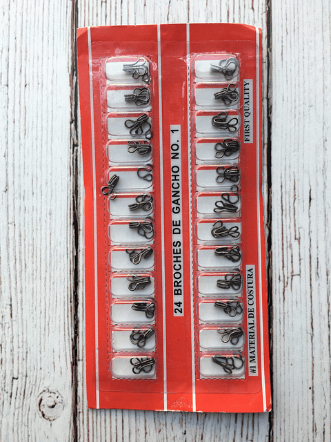 Broches gancho macho hembra negro