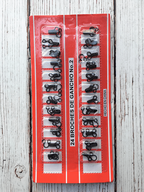 Broches gancho macho hembra negro