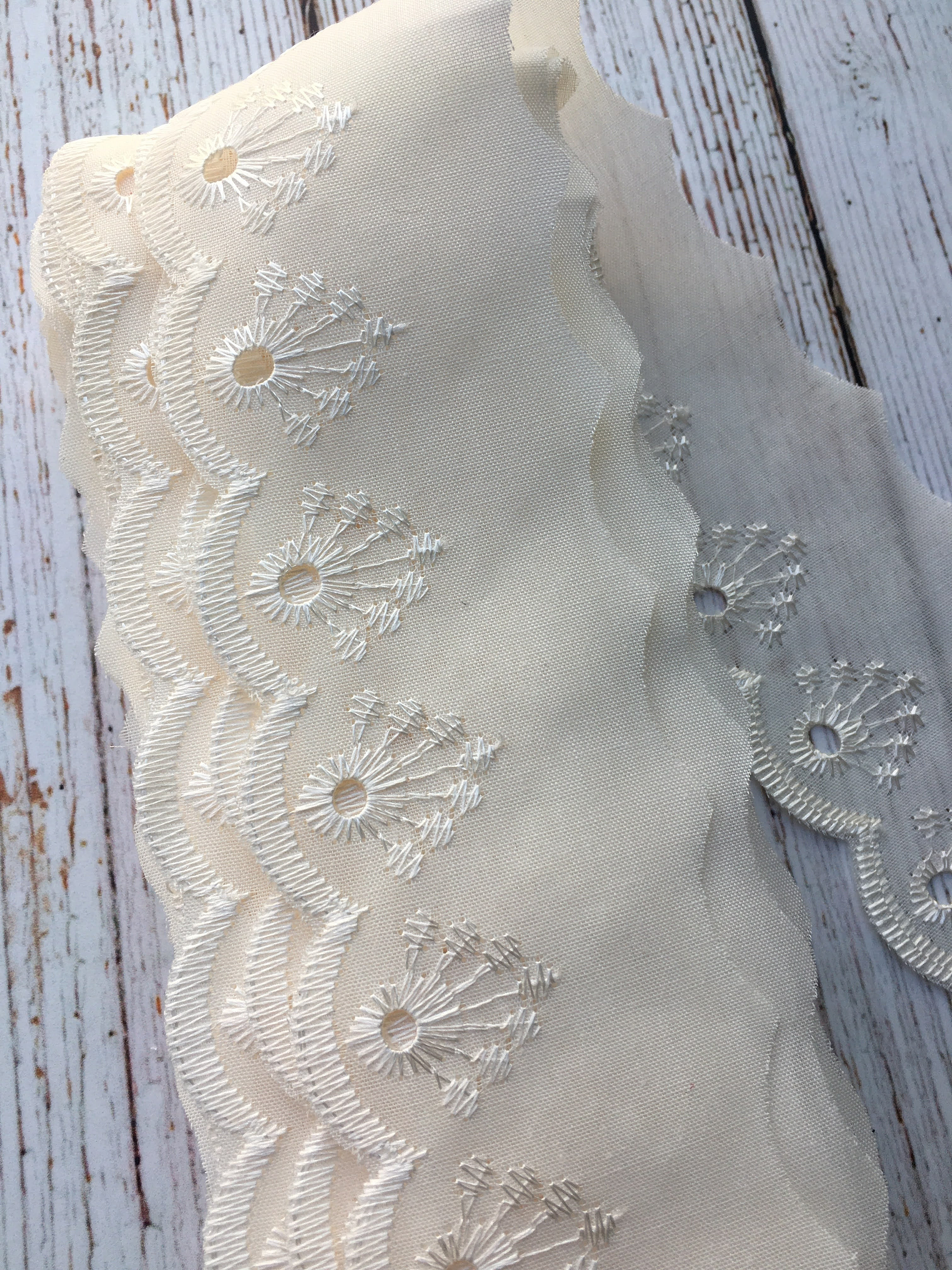 Broderie Pavo real 5cms por metro 3