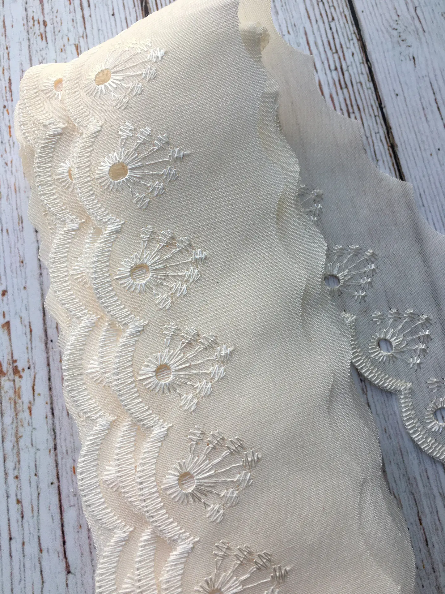 Broderie Pavo real 5cms por metro 3