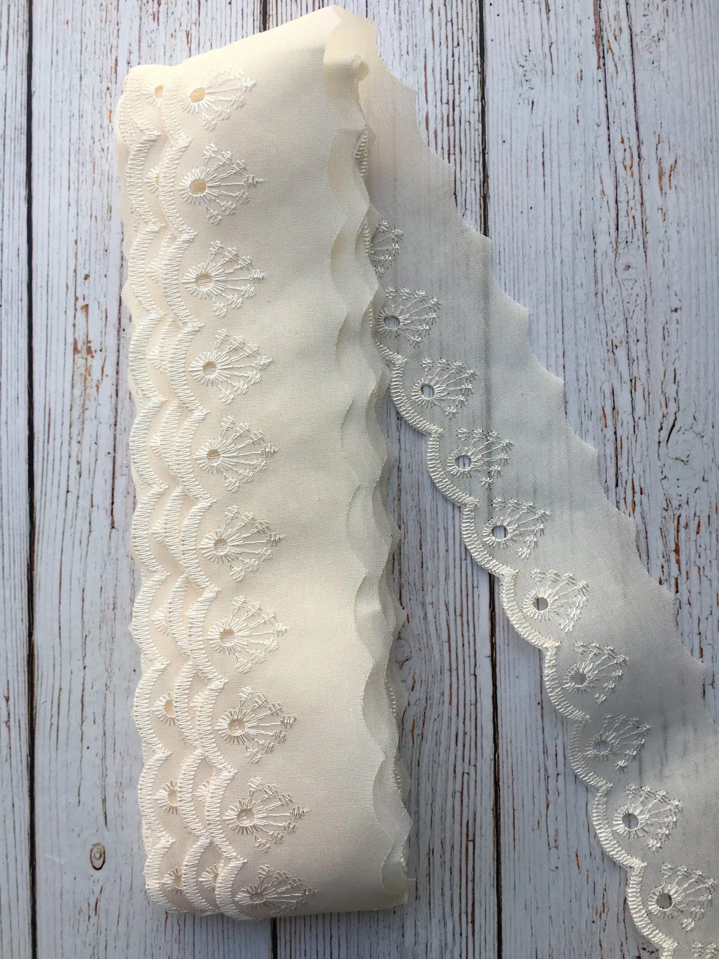 Broderie Pavo real 5cms por metro 4