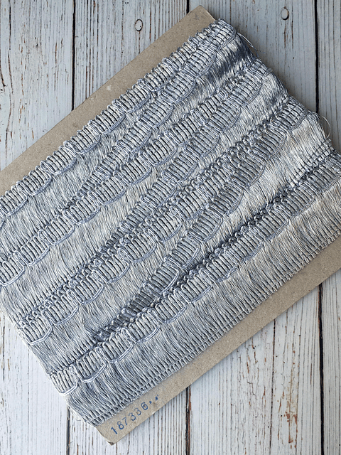 Cinta Flecos Plateados por metro