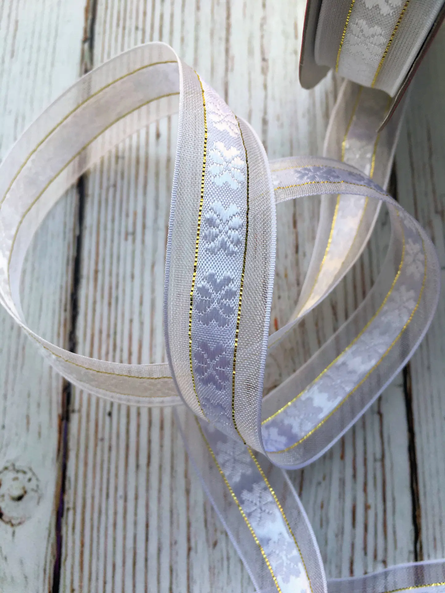 Rollo Cinta Organza Flores 15mm 3