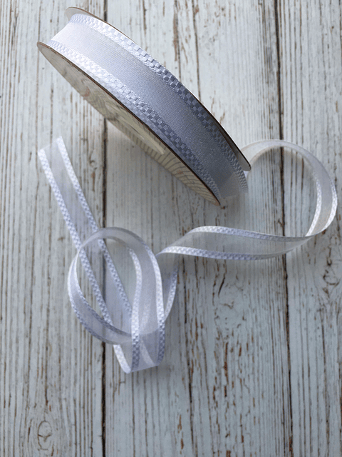 Rollo Cinta Organza Borde 15mm