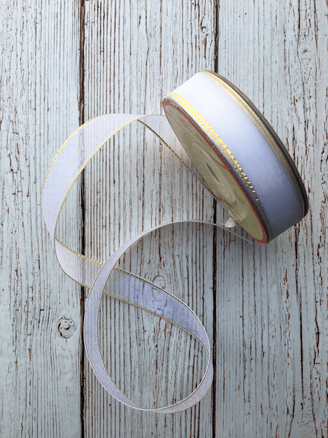 ﻿Rollo Cinta Organza Lúrex 15mm