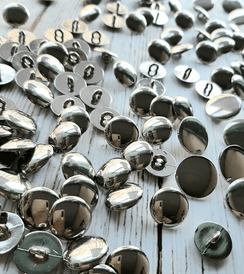 Set 6 Botones Cromados 