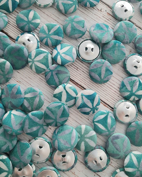Botones Forrados Aqua